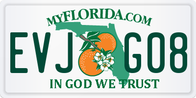 FL license plate EVJG08