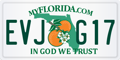 FL license plate EVJG17