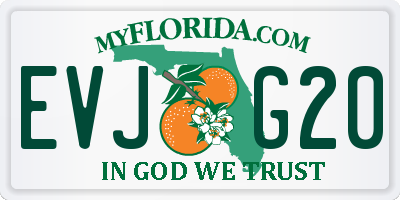 FL license plate EVJG20