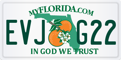 FL license plate EVJG22