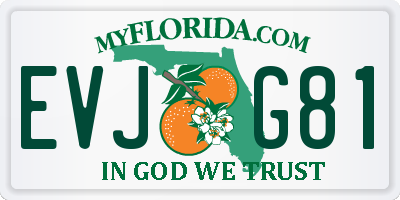 FL license plate EVJG81