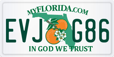FL license plate EVJG86