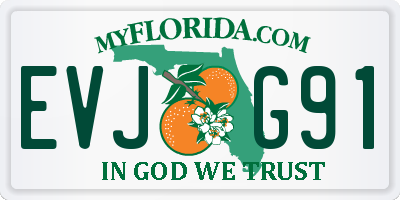 FL license plate EVJG91