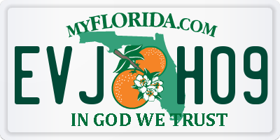 FL license plate EVJH09