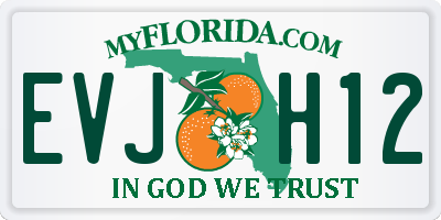 FL license plate EVJH12