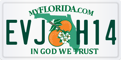 FL license plate EVJH14