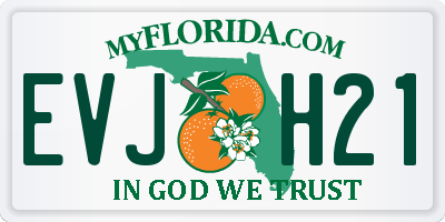 FL license plate EVJH21