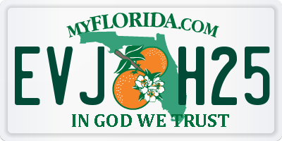 FL license plate EVJH25