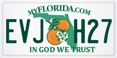 FL license plate EVJH27