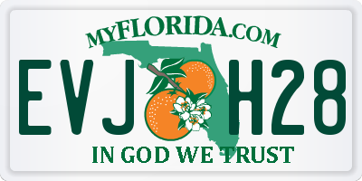 FL license plate EVJH28