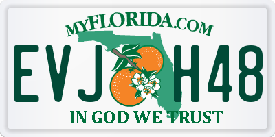 FL license plate EVJH48