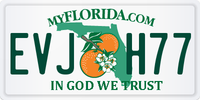 FL license plate EVJH77