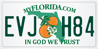 FL license plate EVJH84