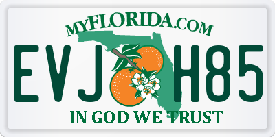 FL license plate EVJH85