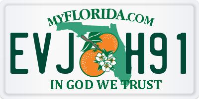 FL license plate EVJH91