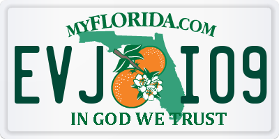 FL license plate EVJI09