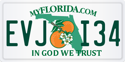 FL license plate EVJI34