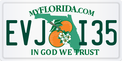 FL license plate EVJI35
