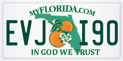 FL license plate EVJI90