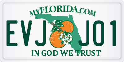 FL license plate EVJJ01