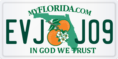 FL license plate EVJJ09