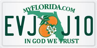 FL license plate EVJJ10