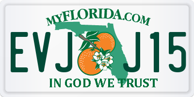 FL license plate EVJJ15
