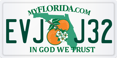 FL license plate EVJJ32