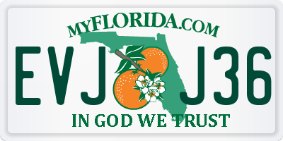 FL license plate EVJJ36