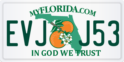 FL license plate EVJJ53