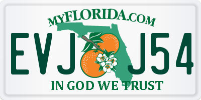 FL license plate EVJJ54