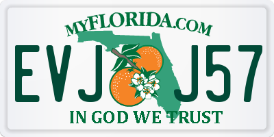 FL license plate EVJJ57