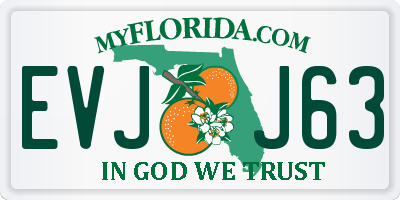 FL license plate EVJJ63