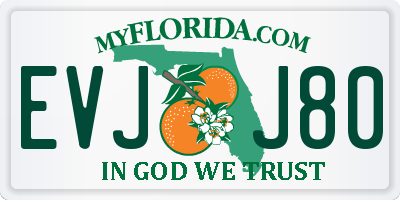 FL license plate EVJJ80