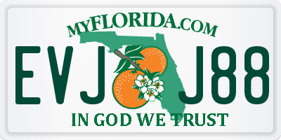 FL license plate EVJJ88