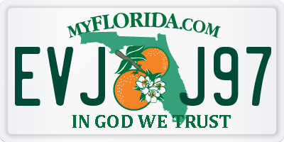 FL license plate EVJJ97