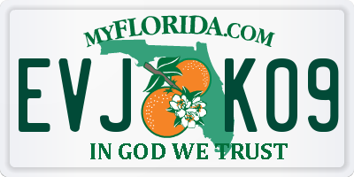 FL license plate EVJK09