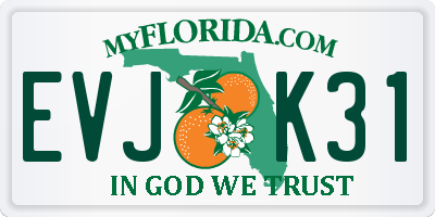 FL license plate EVJK31