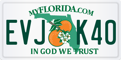 FL license plate EVJK40