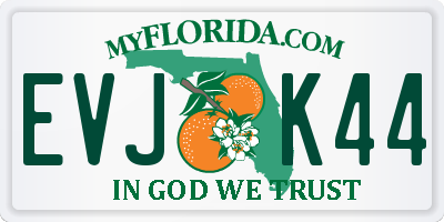 FL license plate EVJK44