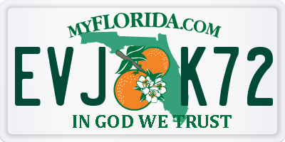 FL license plate EVJK72