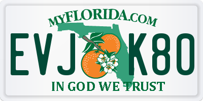 FL license plate EVJK80