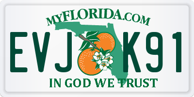 FL license plate EVJK91
