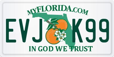 FL license plate EVJK99