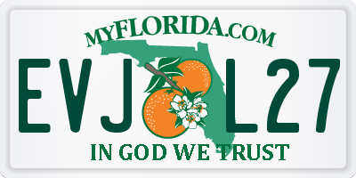 FL license plate EVJL27
