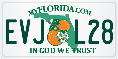 FL license plate EVJL28