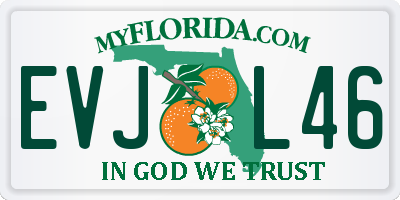 FL license plate EVJL46