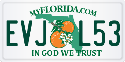 FL license plate EVJL53