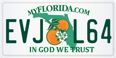 FL license plate EVJL64