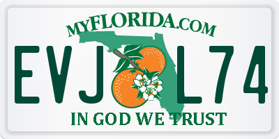 FL license plate EVJL74